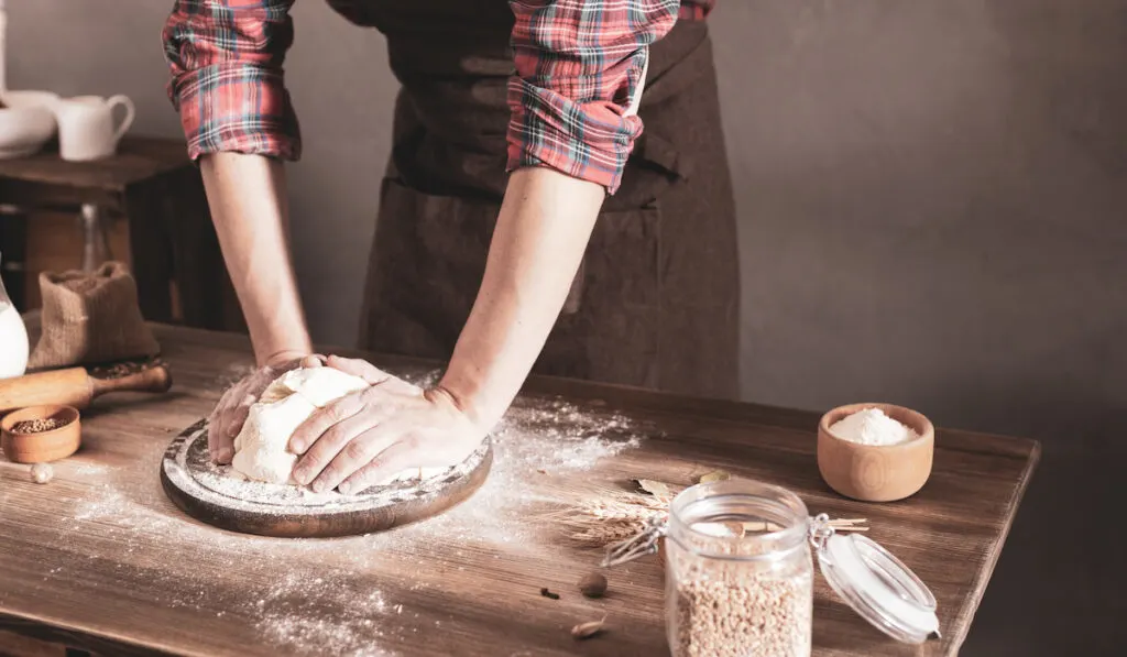 baker making bread