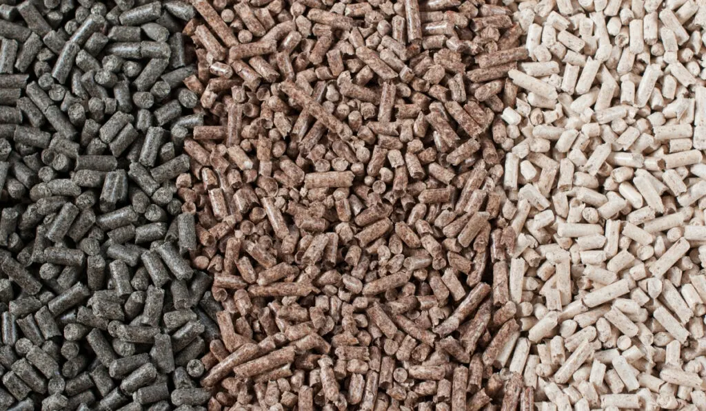 pine, beech and sunflower pellets