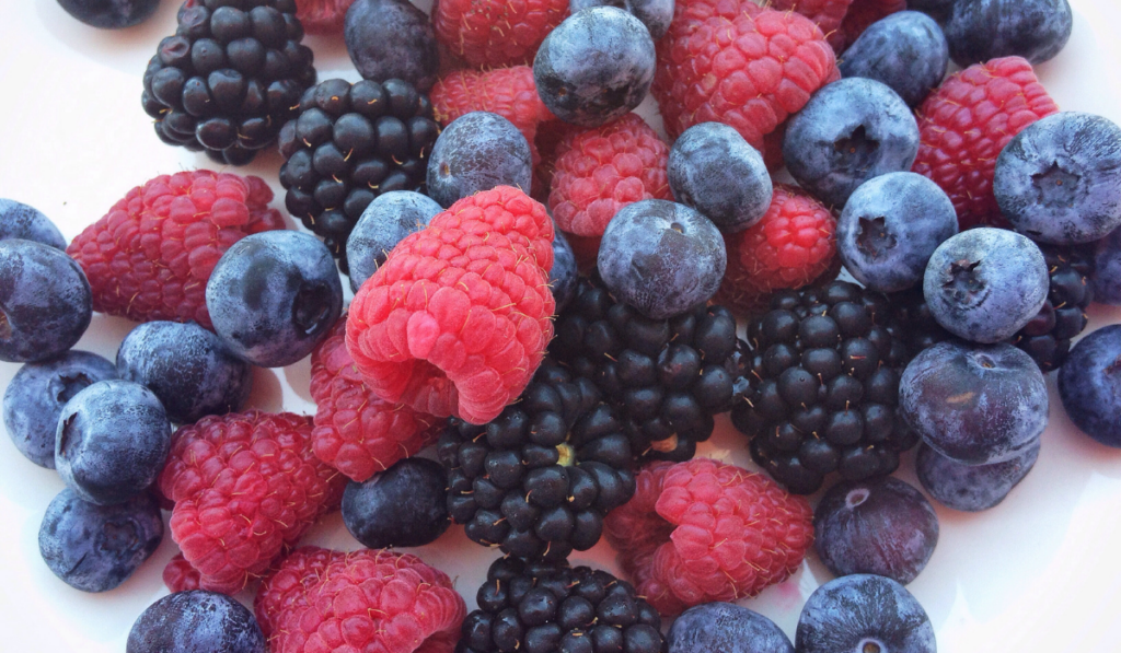 Mixed berries, blueberries, raspberries and blackberries