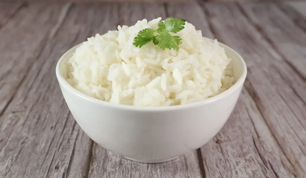 White rice in bowl