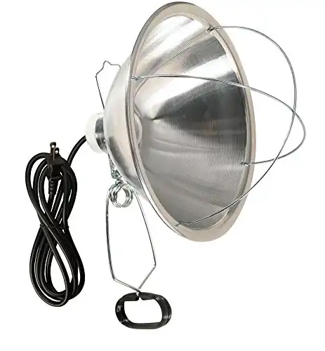 Woods Clamp Lamp with 10 Inch Reflector and Bulb Guard