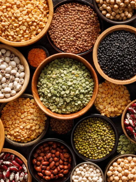 a variety of legumes